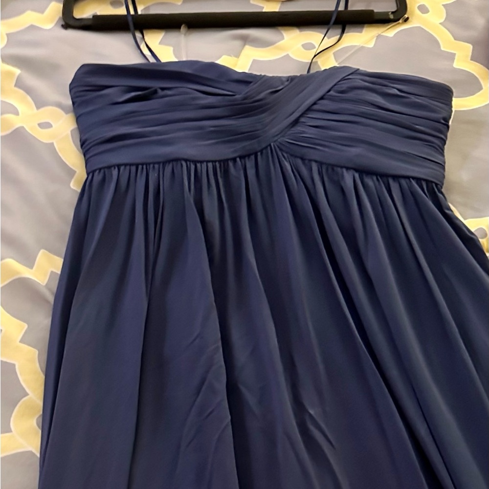 Long J. Crew “Tucker” gown sz. 4, NWT.  Navy blue, strapless, and floor length. - Picture 3 of 5